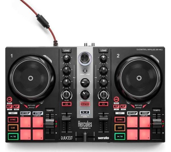 HERCULES DJControl INPULSE 200 MK2 AUDIO CONTROLLER LEARNING KIT BLACK NEW