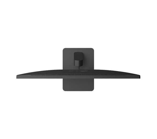 LG ULTRAFINE 27U711B-B monitor top view showing sleek design and adjustable mount.