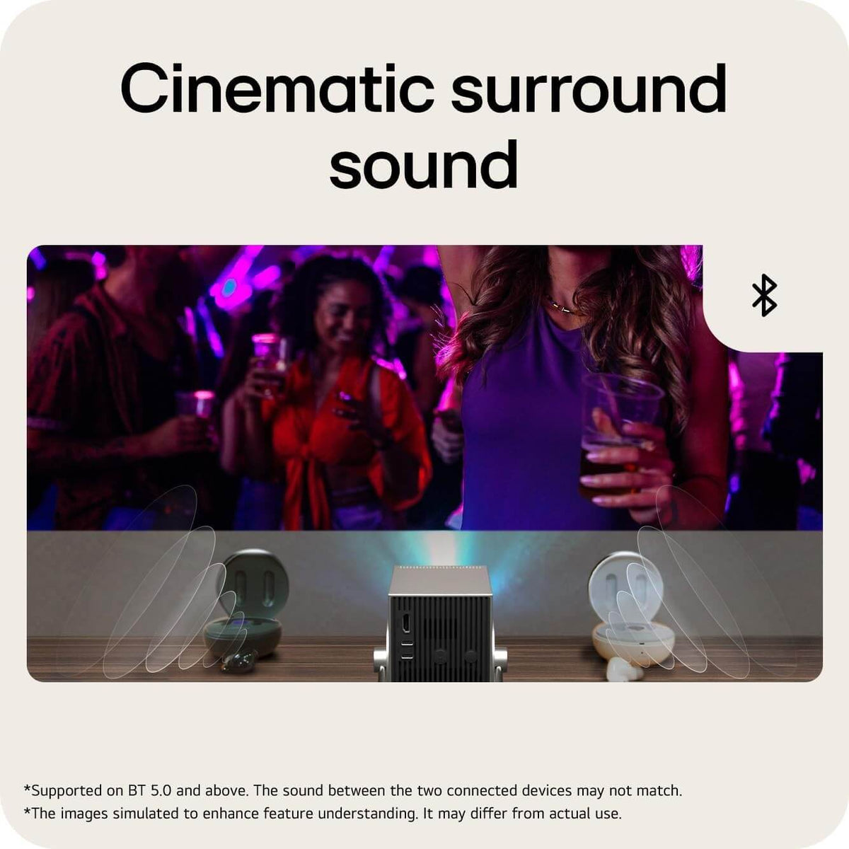 LG PU600U PROJECTOR HOME CINEMA CINEBEAM Q HD 4K 2160P DLP 600 ANSI HDMI HDR10