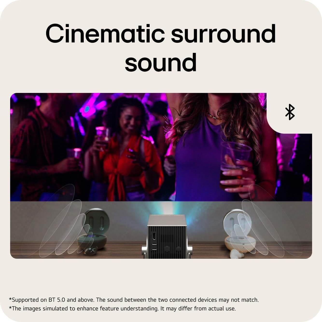 LG PU600U PROJECTOR HOME CINEMA CINEBEAM Q HD 4K 2160P DLP 600 ANSI HDMI HDR10