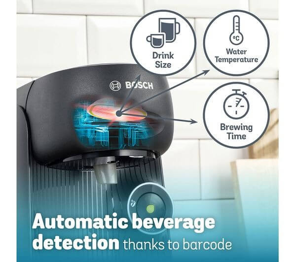 TASSIMO BY BOSCH FINESSE TAS162EGB 1400W POD COFFEE MACHINE 0.7 LITRE BLACK