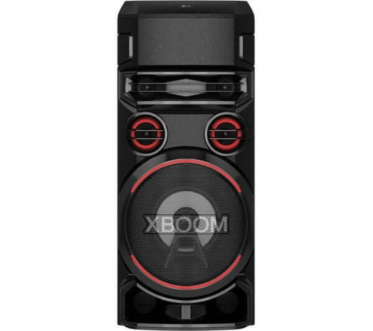 LG XBOOM RNC7 700W BLUETOOTH MEGASOUND PARTY SPEAKER DAB+ LED LIGHTS OPTICAL USB front view.