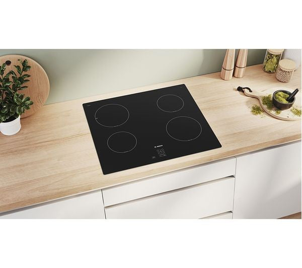 BOSCH SERIES 2 PUG61RAA5B 59 CM PLUG-IN ELECTRIC INDUCTION 4 ZONE HOB BLACK