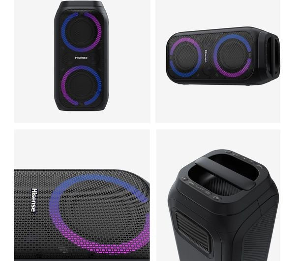 HISENSE PARTY ROCKET 160 BLUETOOTH MEGASOUND 160W PARTY SPEAKER LED LIGHTS USB