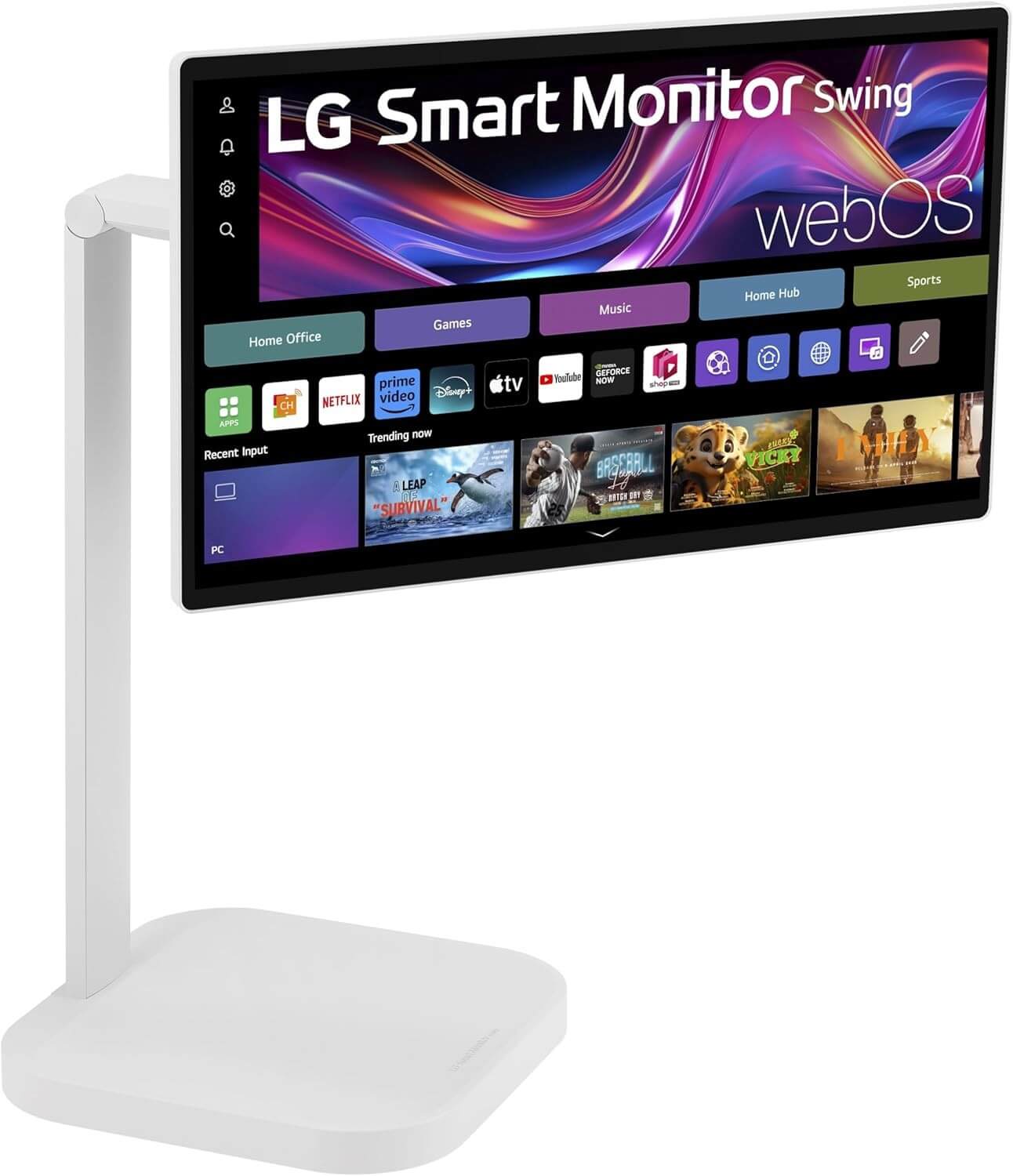 LG 32U889SA-W 4K UHD 2160P SMART IPS 31.5" MONITOR SWING TOUCHSCREEN WHITE HDMI with webOS interface