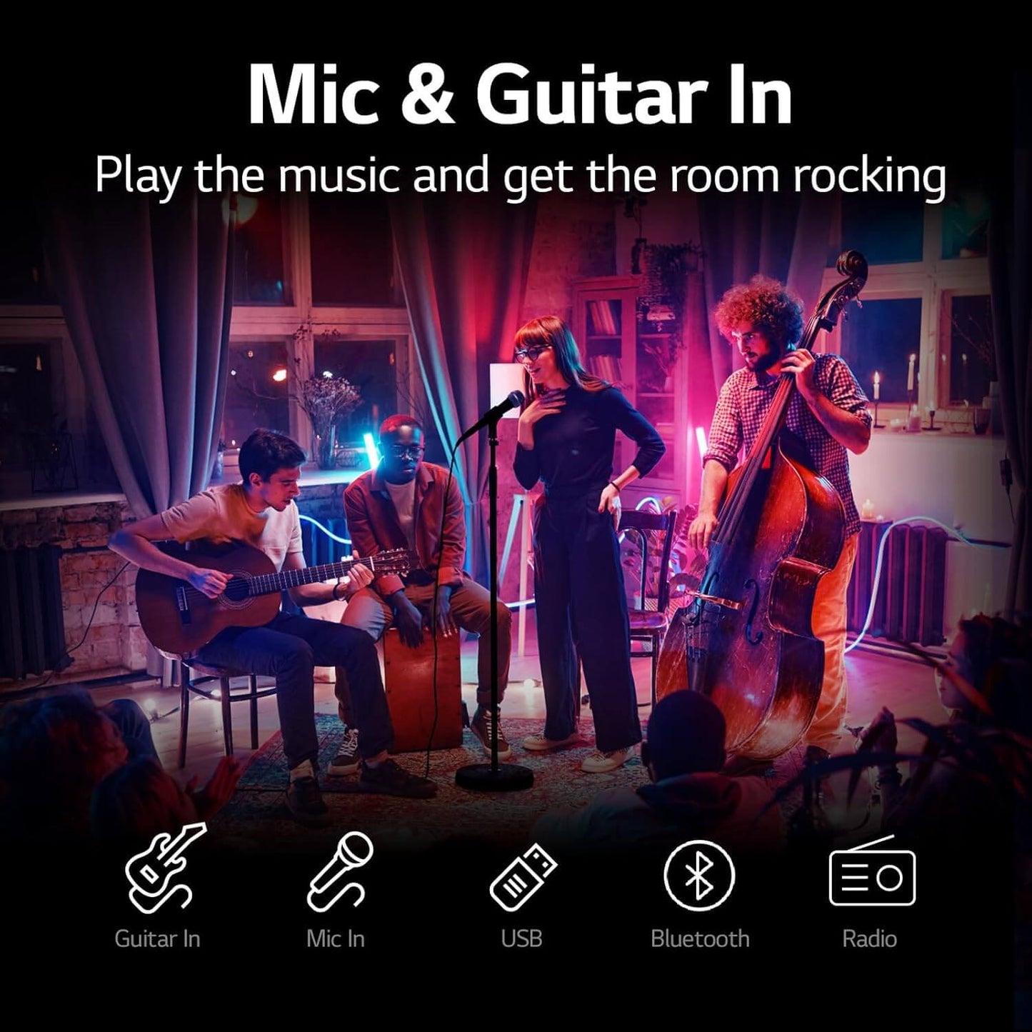 LG XBOOM RNC7 700W BLUETOOTH MEGASOUND PARTY SPEAKER DAB+ LED LIGHTS OPTICAL USB