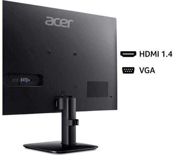 ACER KB272G0BI 27" IPS LCD MONITOR FULL HD 1080P 250 cd/m² 120HZ 4MS HDMI VGA back view showing HDMI and VGA ports
