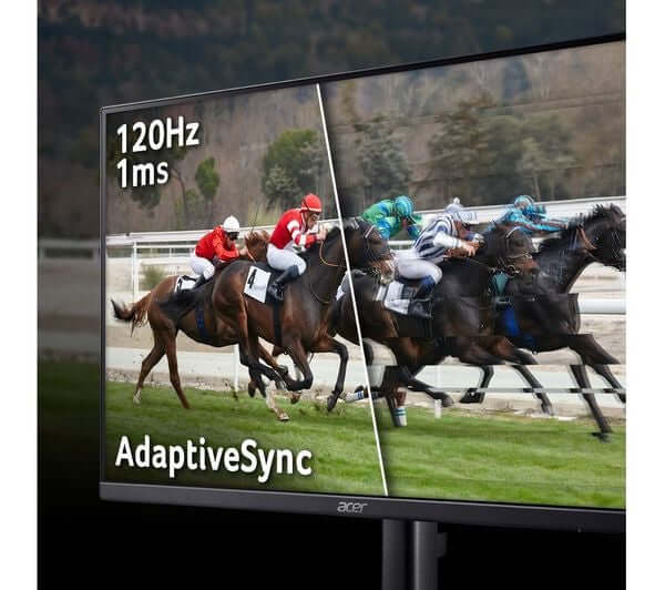 ACER KB272G0BI 27" IPS LCD MONITOR FULL HD 1080P 250 cd/m² 120HZ 4MS HDMI VGA showcasing 120Hz AdaptiveSync feature.