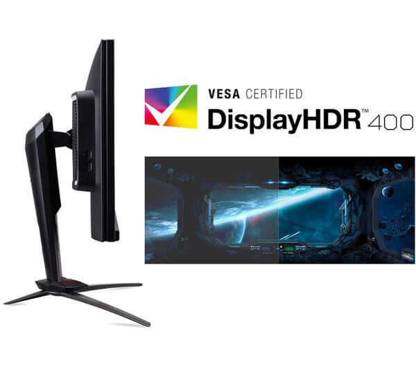 ACER PREDATOR XB273U QUAD HD 1440P 27" IPS LCD MONITOR 1MS HDMI DISPLAYPORT with VESA DisplayHDR 400