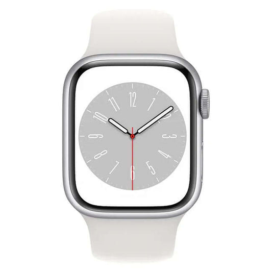 Apple Watch Series 8 45mm Cellular Stainless Steel | Unlocked with minimalist design and elegant watch face.