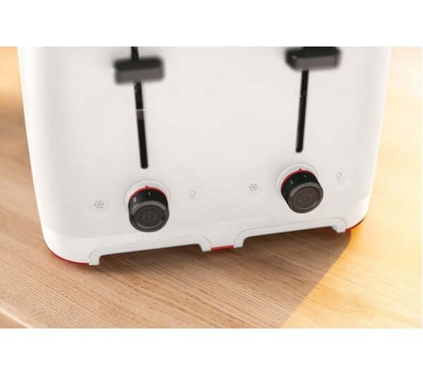 BOSCH MyMoment TAT3M141GB 4 SLICE TOASTER DEFROST/REHEAT FUNCTION WHITE NEW control knobs