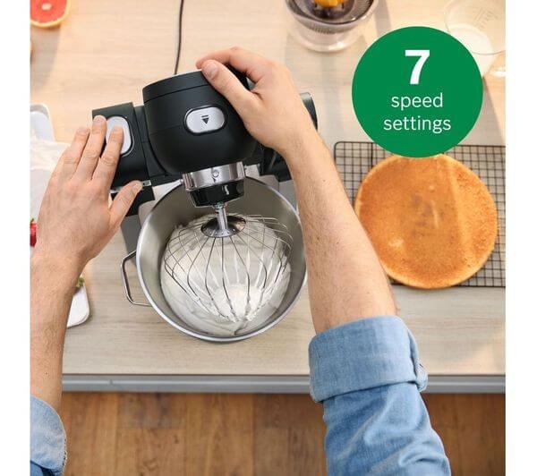 BOSCH SERIES 6 MUMS6ZM00G 1600W 5.5L STAND MIXER 7 SPEED BLACK & SILVER NEW