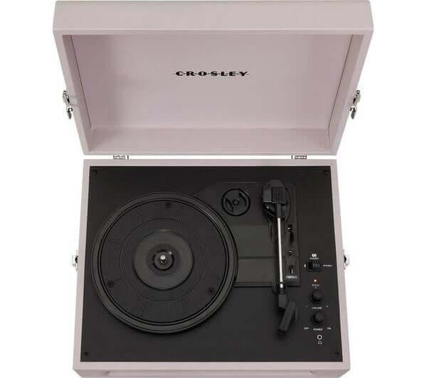CROSLEY VOYAGER BELT DRIVE VINYL TURNTABLE SPEAKERS AMETHYST CR8017B-AM4