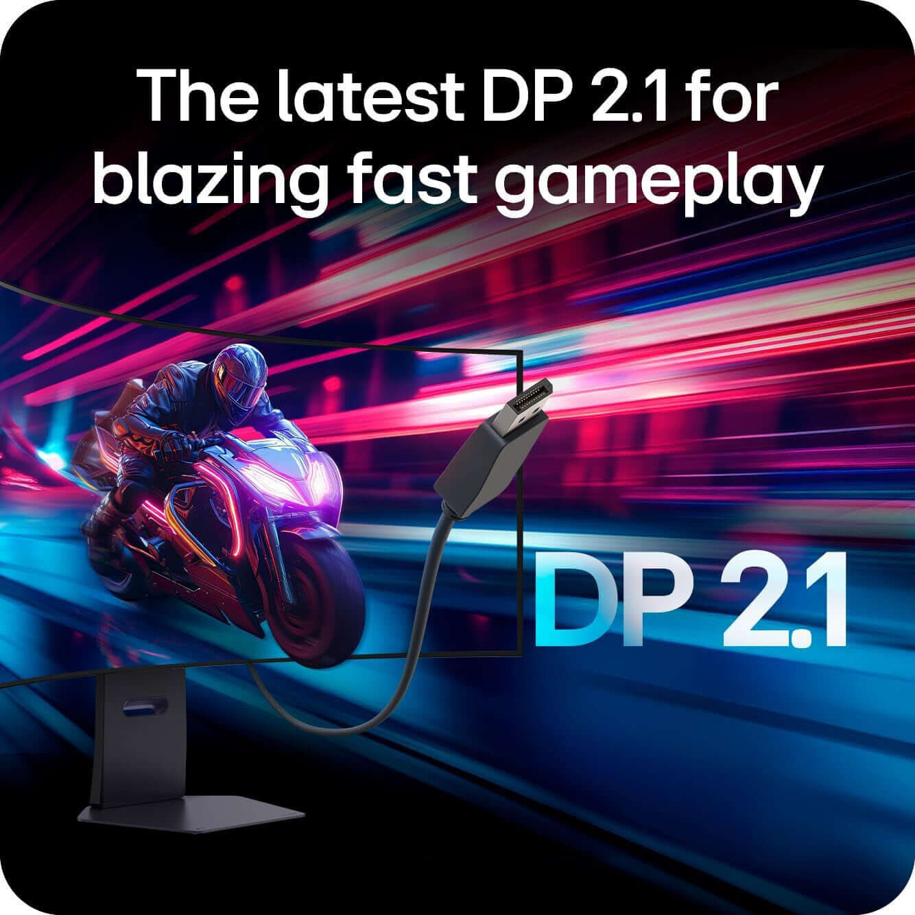 LG 45" OLED GAMING MONITOR GX9 ULTRAGEAR 5K2K DUAL 5K ULTRAWIDE CURVED 45GX950A showcasing latest DP 2.1 technology.
