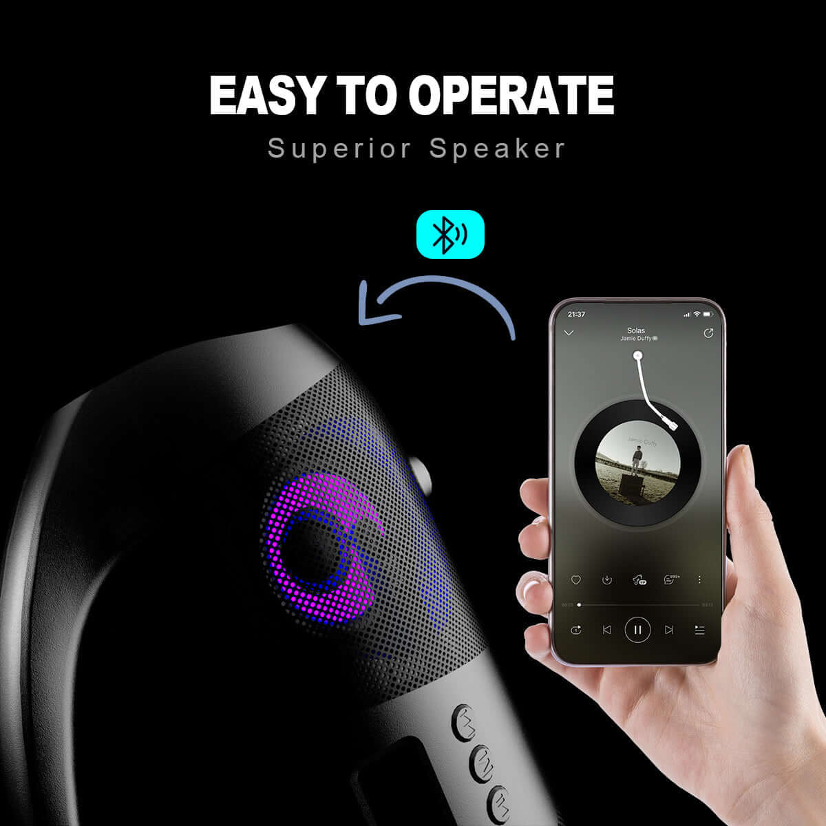 High-power Outdoor Wireless Speaker with audio amplifier board with FM radio and multi playback modes - microSD, Aux Input, USB flash drive