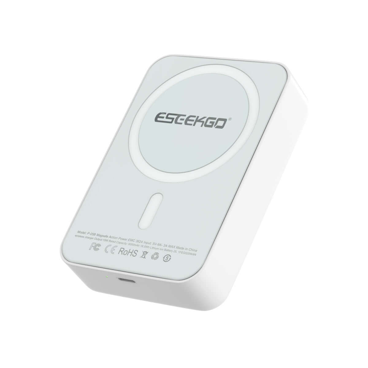 Eseekgo 10000mAh 15W magnetic wireless power bank with USB-C charging port