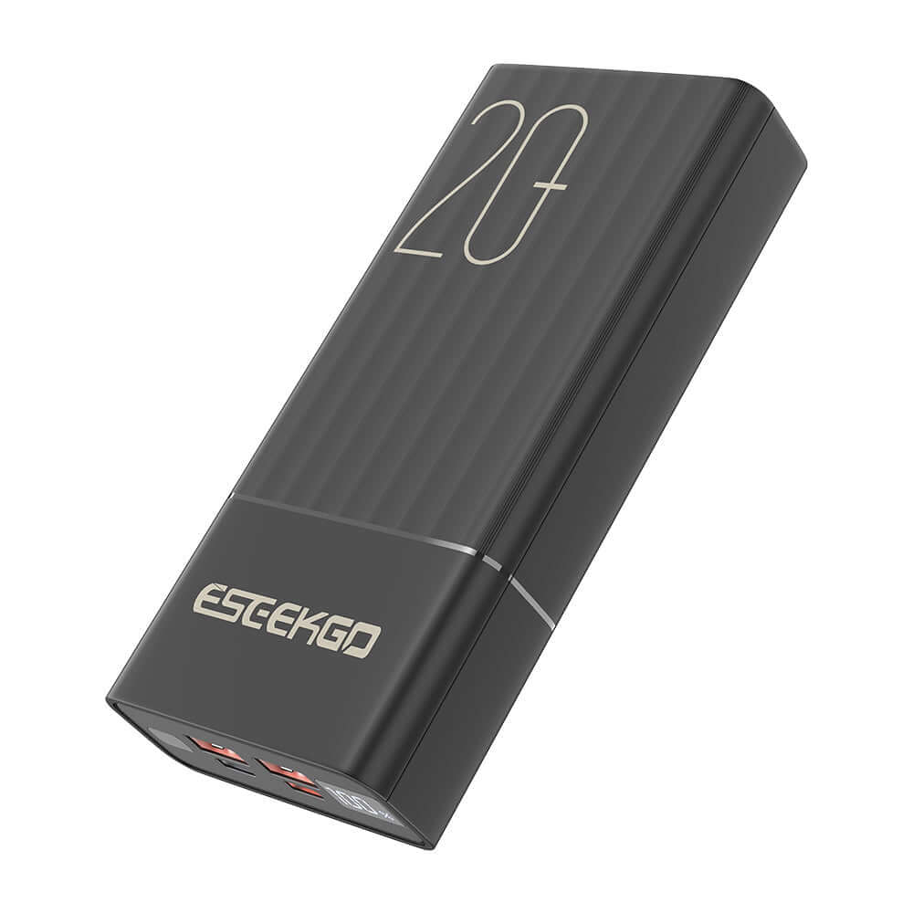 Eseekgo 20000mAh fast charging power bank with digital display and multiple charging ports