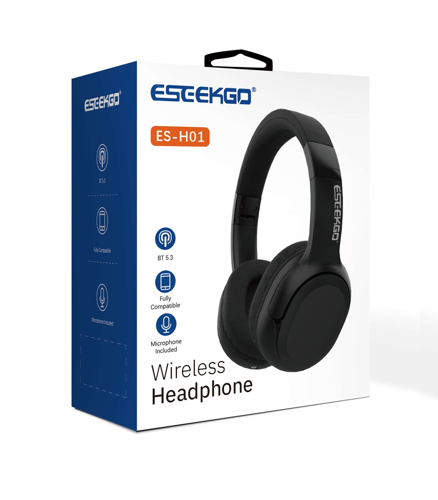 Bluetooth Wireless Over Ear Noise Cancelling Foldable Headphone with inbuilt Mic