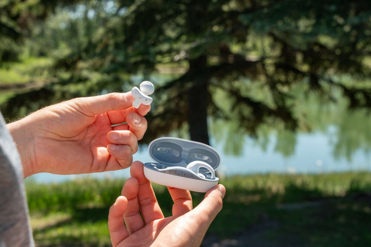 Gibutech Ultra Open Wireless Bone Conduction Earbuds with Dual ENC Mic