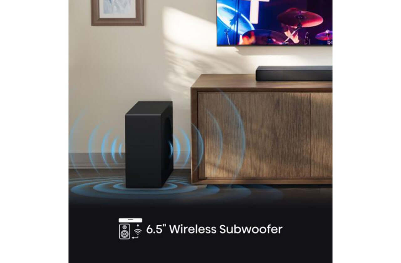 HISENSE AX3120Q 3.1.2 WIRELESS SOUNDBAR SUBWOOFER DOLBY ATMOS DTS Virtual:X NEW with 6.5" wireless subwoofer.