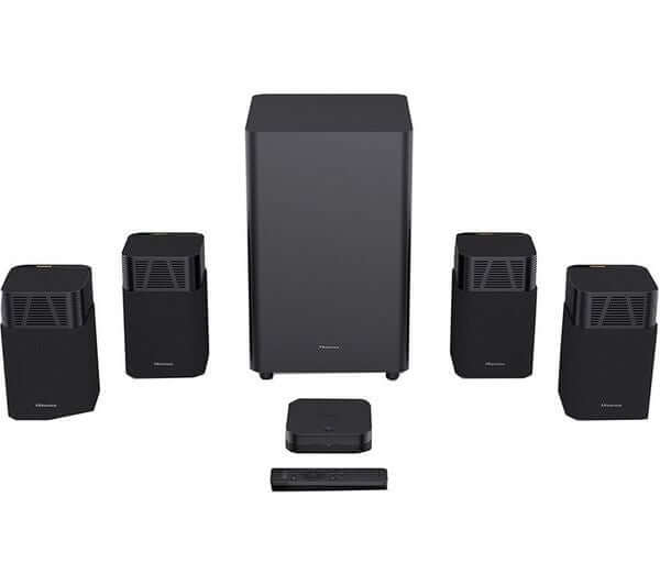 HISENSE HT SATURN 4.1.2 WIRELESS 720W SOUNDBAR DOLBY ATMOS & DTS Virtual:X NEW with wireless subwoofer and speakers