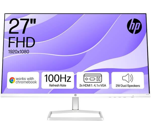 HP SERIES 5 527SA FULL HD 27" IPS LCD MONITOR 1080p 100Hz 5MS MONITOR HDMI VGA with sleek design