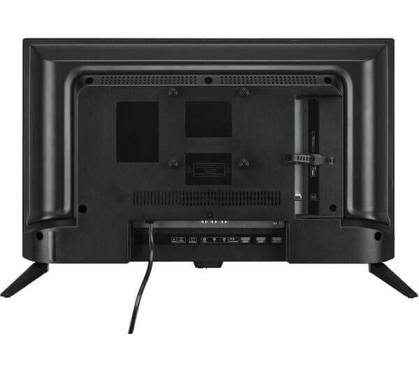 Back view of JVC LT-24CR230 24” ROKU TV SMART HDR10 HD LED TV FREEVIEW HD PLAY HDMI x3 USB with ports.