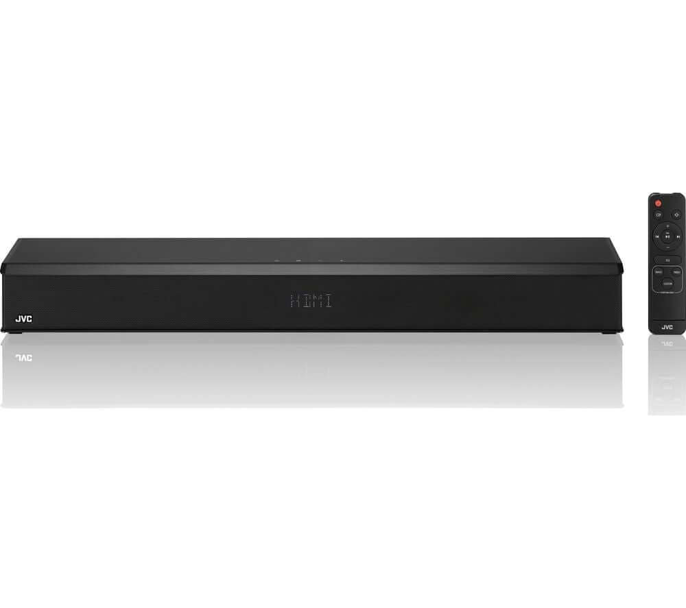 JVC TH-D131B SOUNDBAR 2.1 120W WIRELESS BLUETOOTH COMPACT BUILT-IN SUBWOOFER with remote control.