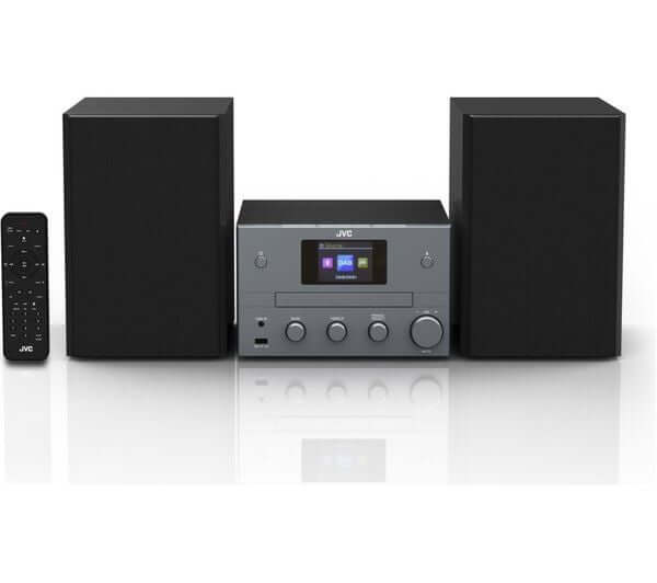 JVC UX-D425B BLUETOOTH TRADITIONAL 100W HI-FI SYSTEM DAB+ FM CD PLAYER DAB+ USB with speakers and remote.