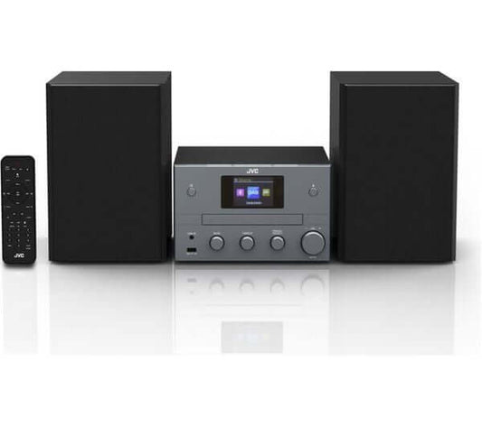 JVC UX-D425B BLUETOOTH TRADITIONAL 100W HI-FI SYSTEM DAB+ FM CD PLAYER DAB+ USB with speakers and remote.