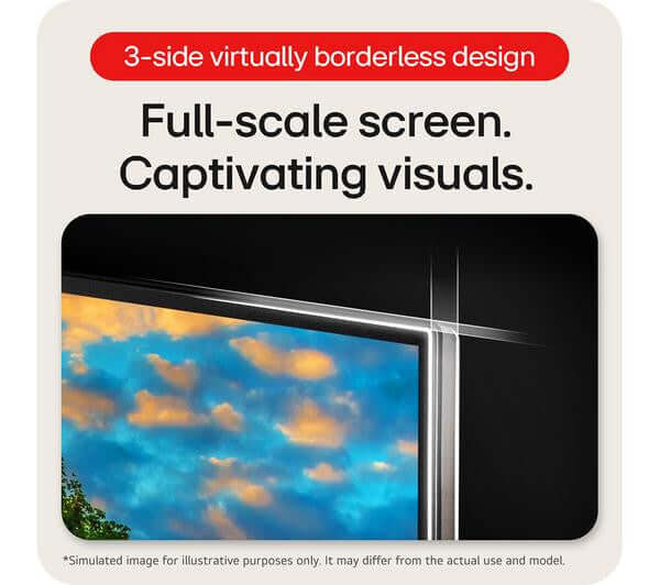 3-side virtually borderless design of LG 25MS500 24.5" MONITOR FULL HD 1080P IPS LCD for captivating visuals.