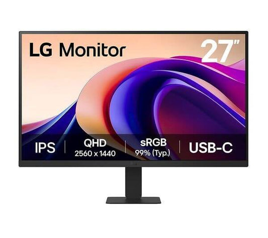LG 27U631A-B 27" IPS LCD MONITOR QUAD HD 1440P 100HZ 5MS HDR10 HDMI USB TYPE-C displayed in vibrant colors