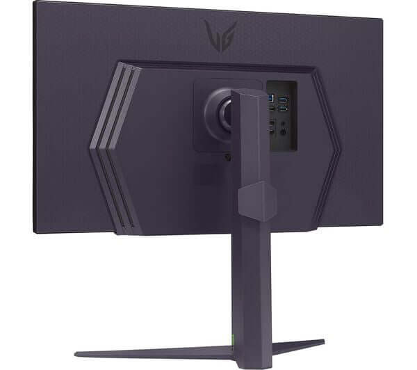 LG 27GS85Q 27" MONITOR ULTRAGEAR QUAD HD 1440P NANO IPS 1MS 180HZ GAMING HDMI back view showing ports and adjustable stand.