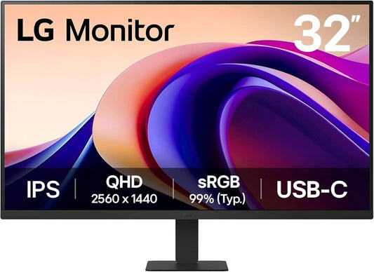 LG 32U631A QUAD HD 32" IPS LCD MONITOR 1440P 100Hz 5MS HDR10 HDMI USB TYPE-C with QHD resolution.