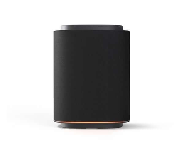 LG Sound Suite M5 wireless speaker in black design showcasing modern aesthetics and innovative sound technology.