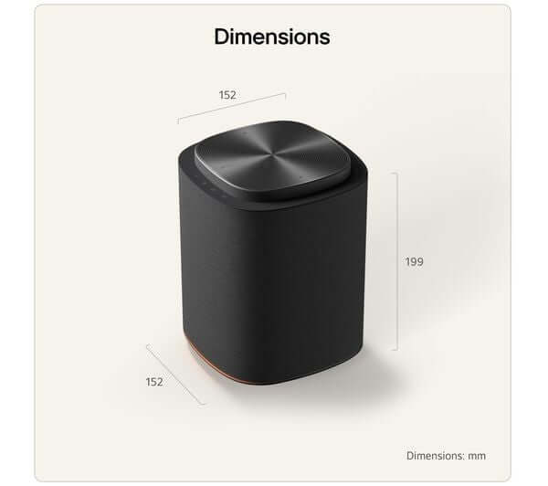 LG SOUND SUITE M5 WIRELESS SPEAKER BLUETOOTH 5.4 WIFI DOLBY ATMOS FLEXCONNECT dimensions illustration.