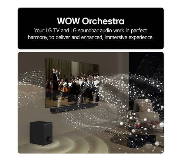 LG US80TR SOUNDBAR HOME CINEMA WIRELESS SUBWOOFER 580W DOLBY ATMOS enhancing your audio experience.
