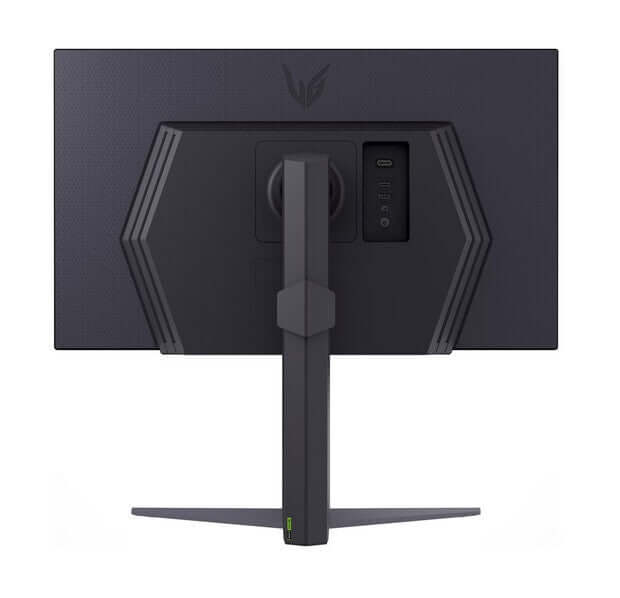 Back view of LG UltraGear 27GS75QN-B monitor showcasing its sleek design and adjustable stand.
