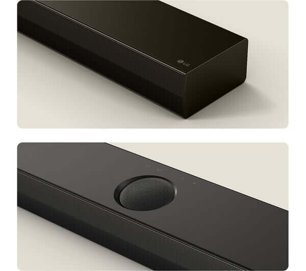LG US70TR SOUNDBAR HOME CINEMA 5.1.1 WIRELESS SUBWOOFER 4K 500W DOLBY ATMOS HDMI close-up view of soundbar design