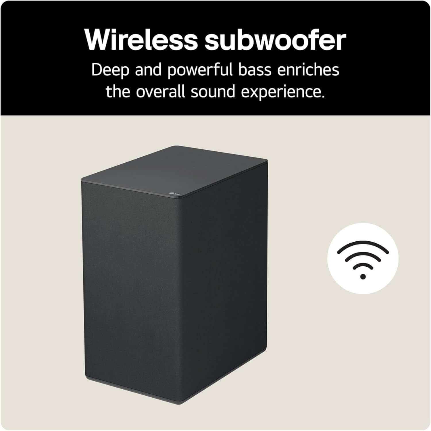 LG USC9S SOUNDBAR HOME CINEMA 3.1.3 WIRELESS SUBWOOFER 4K DOLBY ATMOS with deep bass for enhanced sound.