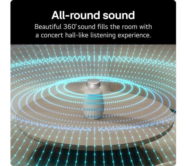 LG XBOOM 360 XO2 PORTABLE BLUETOOTH SPEAKER 40W RGB LIGHTING IP55 BEIGE XO2TBE 360° omnidirectional sound image