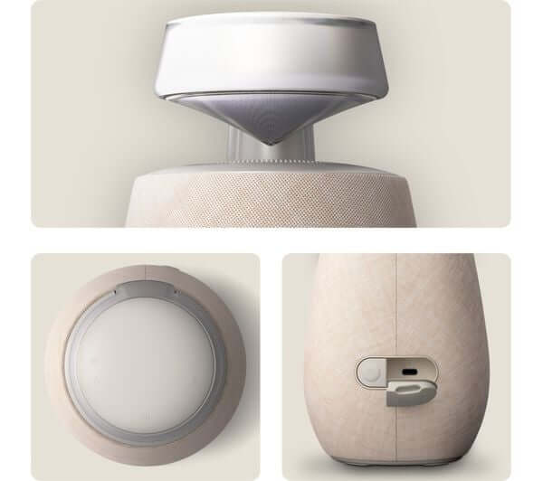 LG XBOOM 360 XO2 PORTABLE BLUETOOTH SPEAKER 40W RGB LIGHTING IP55 BEIGE XO2TBE close-up design details.