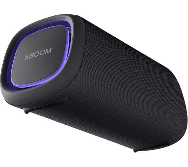 LG XBOOM GO XG5 20W WIRELESS SPEAKER BLUETOOTH BLACK WATERPROOF IP67 XG5QBK with RGB lighting.