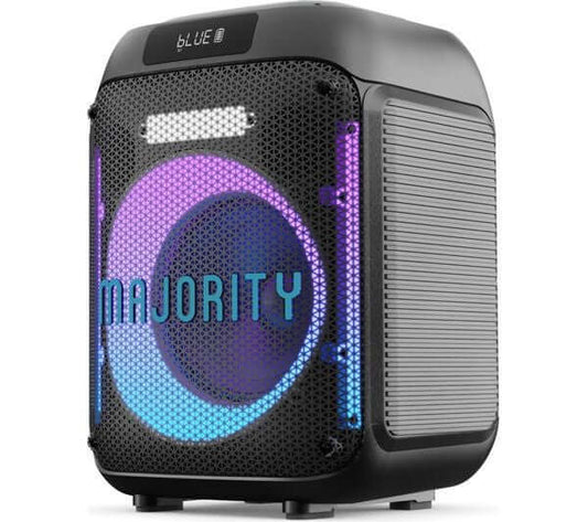 MAJORITY PULSE 1 PORTABLE BLUETOOTH MEGASOUND 80W PARTY SPEAKER LED LIGHTS with vibrant LED display.
