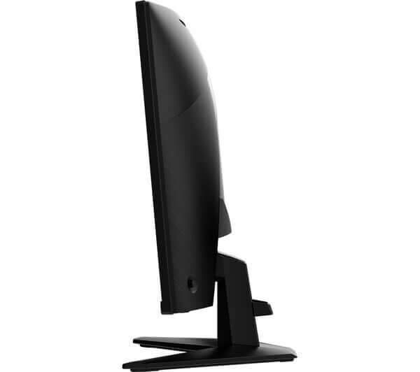 MSI MAG 27C6X FULL HD 27" CURVED LCD MONITOR 1080P 1MS 250Hz HDMI DISPLAYPORT side view with sleek black design.