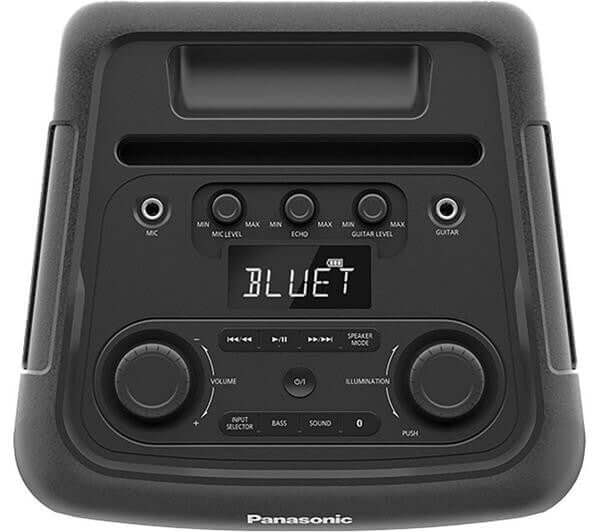 PANASONIC SC-BMAX10 BLUETOOTH 5.0 MEGASOUND PARTY LIGHTS SPEAKER BLACK 150W NEW control panel