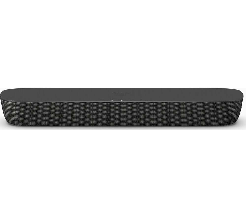 Panasonic SC-HTB208 80W compact wireless soundbar with HDMI and Bluetooth features.