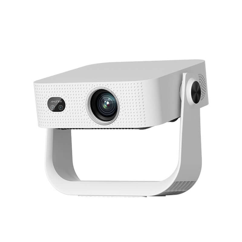 Pico Genie L300 LED 1080p Smart Projector with sleek design and built-in stand for versatile use.