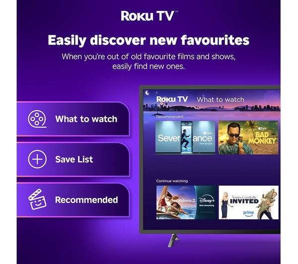 JVC LT-40CR350 ROKU TV 40” SMART HDR10 FULL HD 1080P LED TV FREELY HDMI OPTICAL