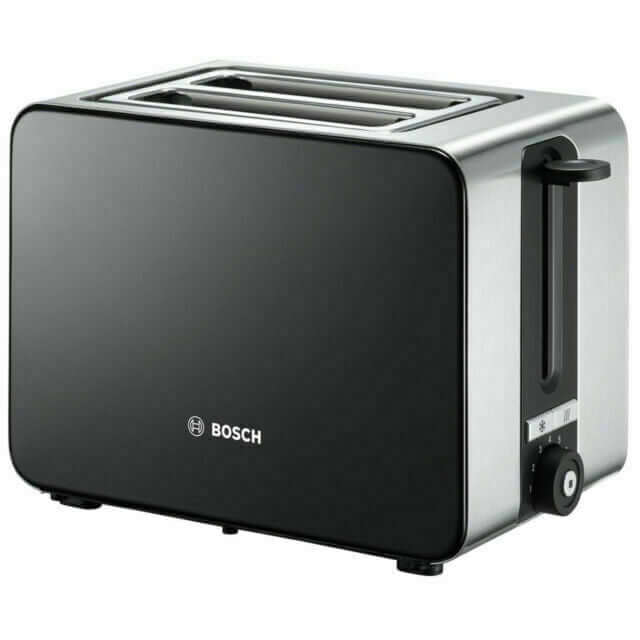 BOSCH SKY TAT7203GB 2 SLICE MODERN TOASTER 1050W STAINLESS STEEL BLACK
